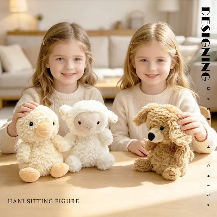 Jouets en peluche chien, canard, animaux moelleux, poupées en peluche, jouets de décoration pour la maison, jouets d'accompagnement pour enfants, jouets pour le sommeil, Kawaii, cadeaux d'anniversaire