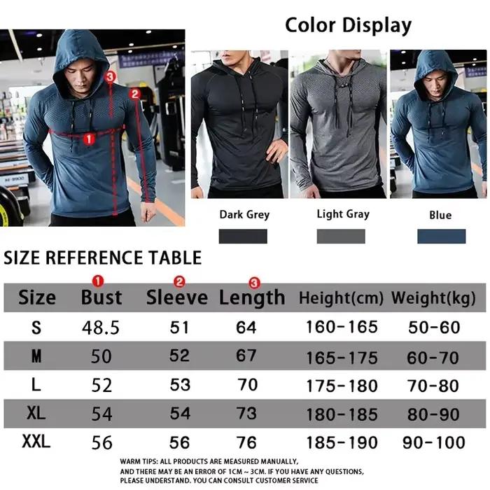 Sweat-shirt à capuche pour hommes, survêtement de Fitness, de Sport, de course, de Gym, d'entraîneme
