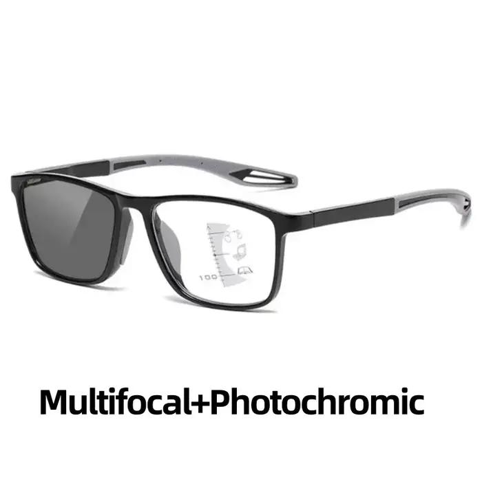 Lunettes de lecture multifocales photochromiques TR90 Anti-lumière bleue