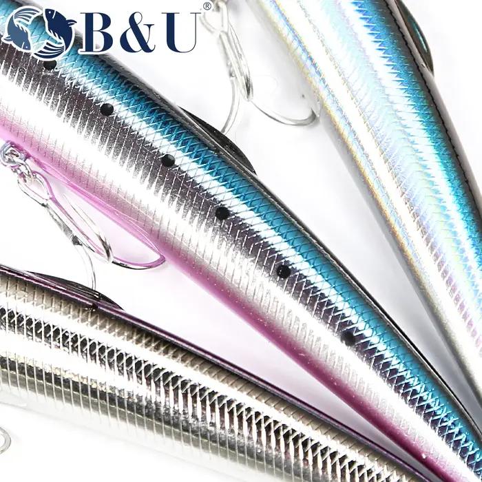 B & U-Leurre de pêche au vairon flottant SARUNA, appât dur, WobJeff, Swimbait, pêche en eau salée, b