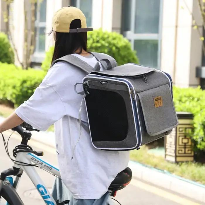 Sac de transport pour animaux de compagnie et vélos, sac portable robuste et élégant pour chats, chiens et déplacements extérieurs