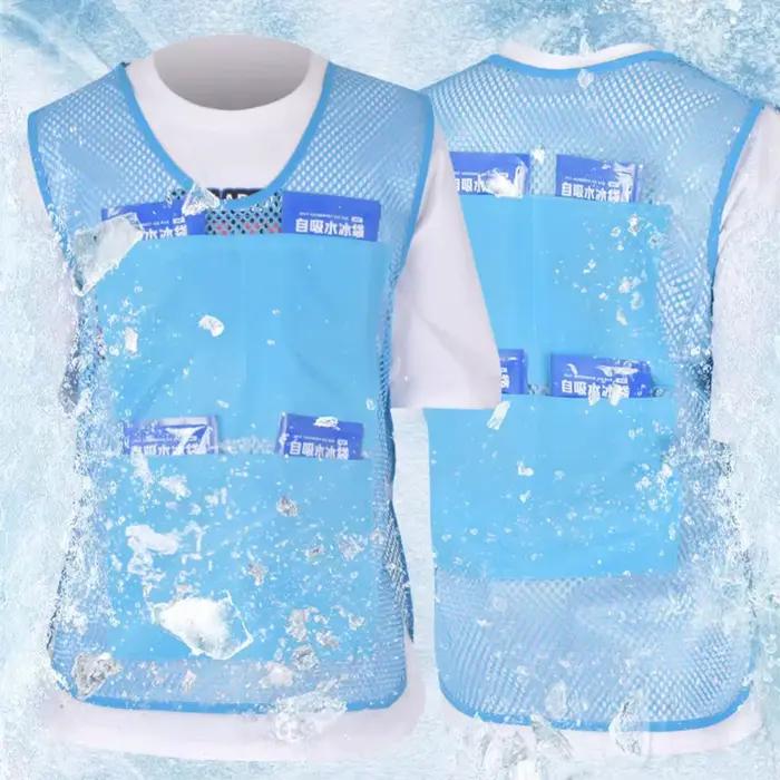 Gilet rafraîchissant, vêtement de refroidissement corporel avec 8 pochettes de glace