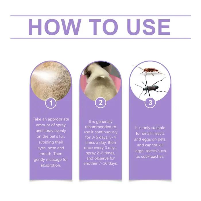 Yegbong Spray Répulsif Anti-Puces et Tiques pour Animaux de Compagnie