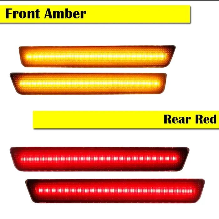 IJDM – feu de position latéral LED ambre/rouge, pour Dodge Challenger 2008 – 2020, clignotant/feu de