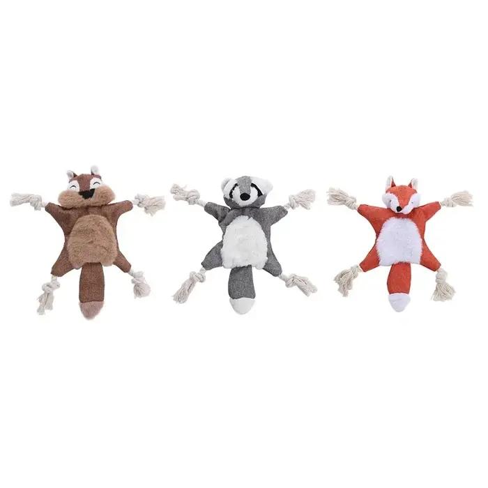 Chien en peluche écureuil renard coquille forme contenant du papier sonore BB appelé jouet molaire résistant aux morsures pour animaux de compagnie