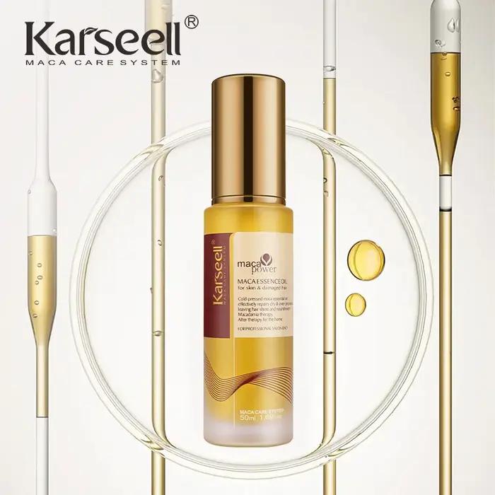 Karseell 1/2 pièces ensemble d'huile d'argan marocaine pour la guérison des cheveux pressé à froid h