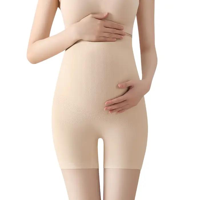 Culotte de maternité taille haute en nylon et élasthanne avec soutien abdominal pour femmes enceintes toutes saisons
