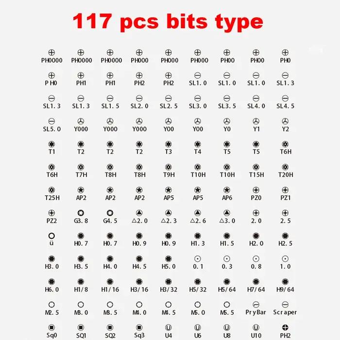 Jeu de tournevis de précision 130 en 1, Kits d'outils manuels portables, embouts magnétiques, petit