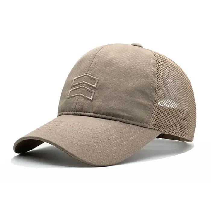 Casquette de baseball pour homme à visière large, légère et respirante en maille, séchage rapide, protection solaire estivale, modèle profond et ample