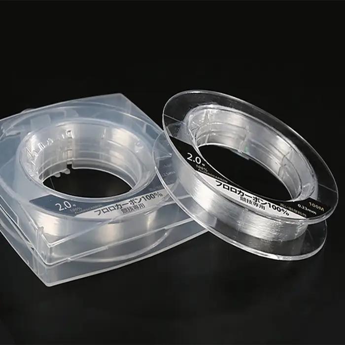 Ligne de pêche en fluorocarbone de 99% M, Monofilament de 1 à 25kg, en Fiber de carbone importée du