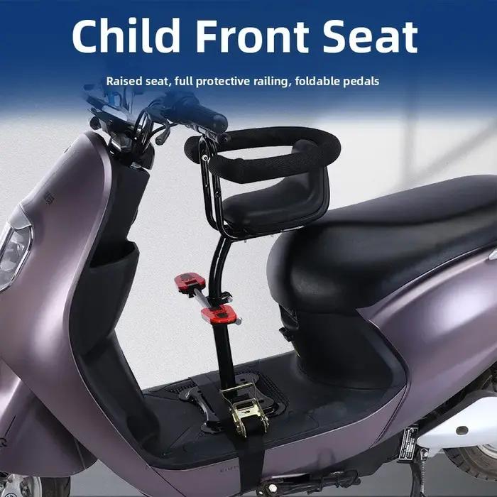 Siège enfant moto électrique montée sur l'avant