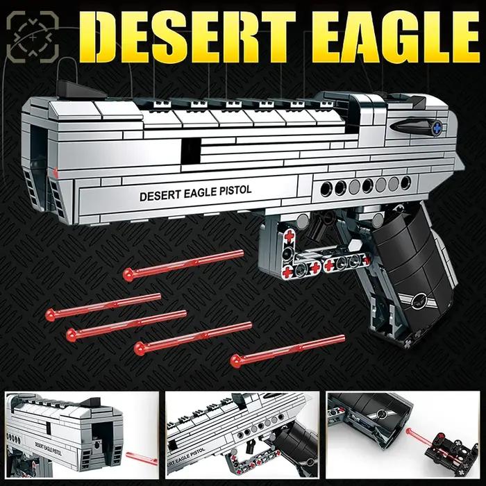 Ensemble de construction pistolet Desert Eagle militaire en briques pour garçon jouets construction occasionnelles cadeau de Noël