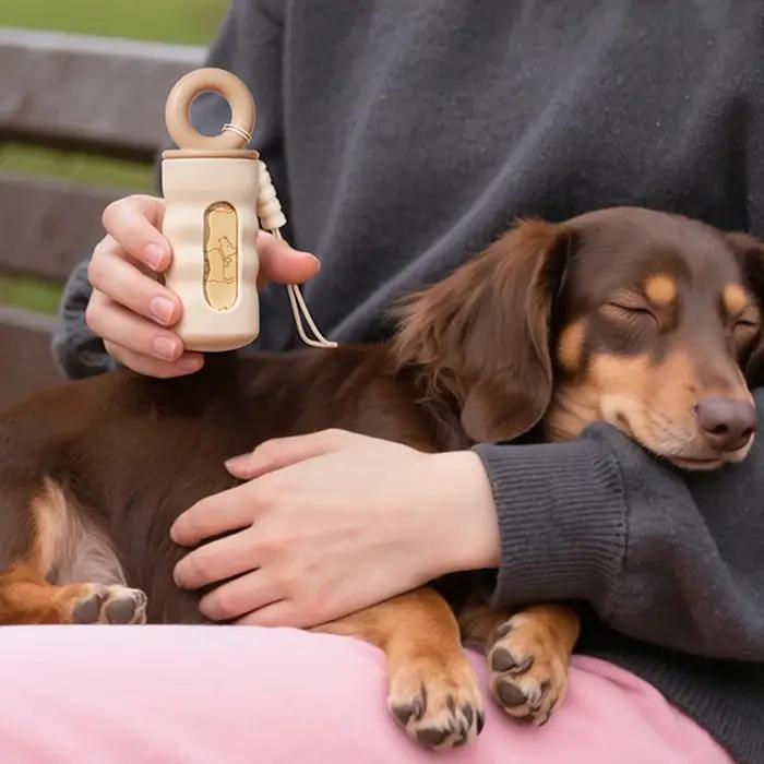 Distributeur de sacs à déjections canines portable d'extérieur