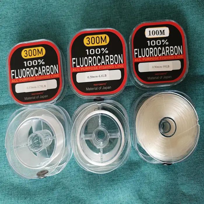Leader de ligne de pêche en fluorocarbone, fibre de carbone transparente, grande taille, matériel du