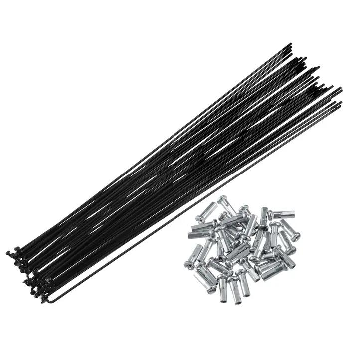 X Autohaux 14G J Bend rayons de vélo en acier 136-293mm de longueur avec écrous pièces de rechange
