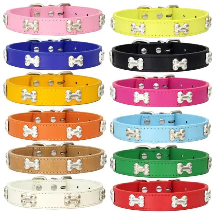 Collier de cuir Sophia pour chien élégant pour promenade quotidienne et concours de beauté canin