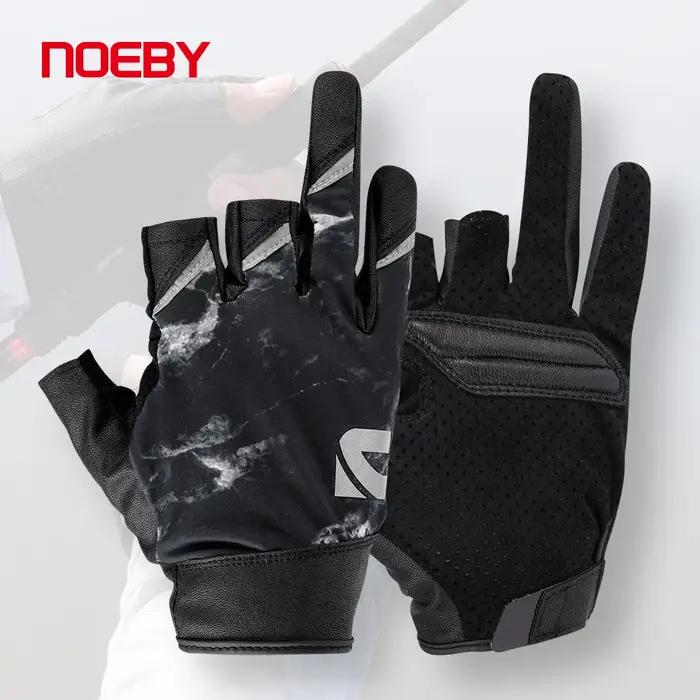 Noeby gants de pêche demi-doigt UPF50 + Protection solaire UV séchage rapide anti-dérapant ultra-min