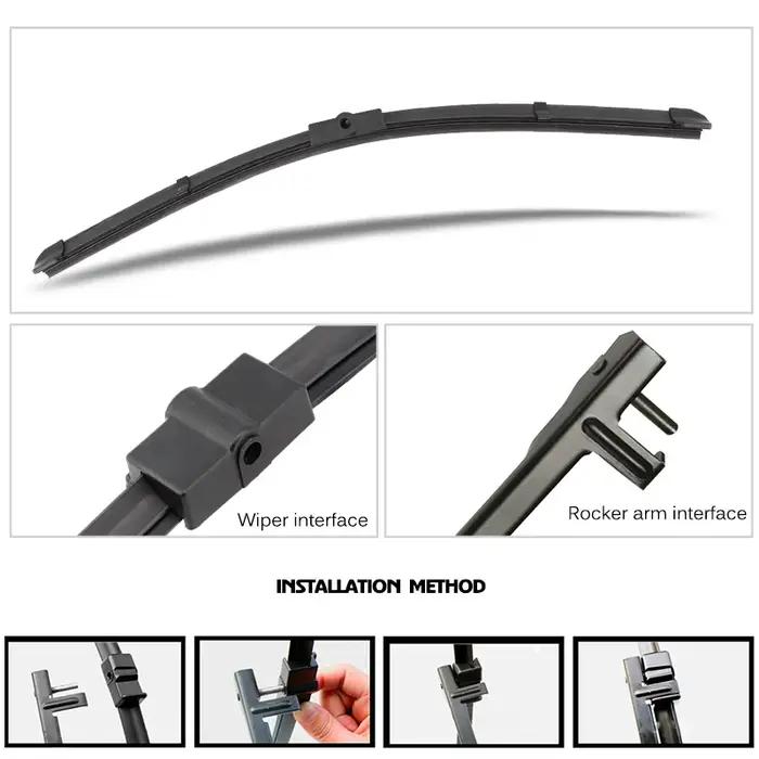 BROSHOO essuie-glace avant arrière jeu de balais d'essuie-glace pour Ford Focus 2 2004-2011 pare-bri