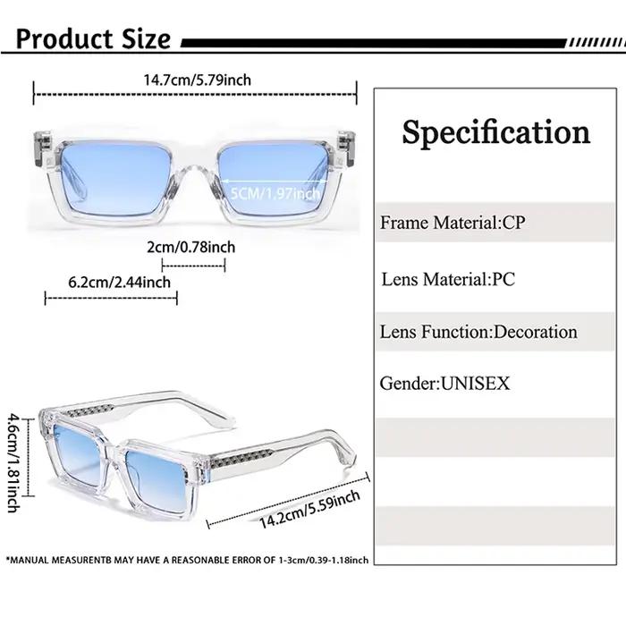 HBK Punk Vintage carré hommes lunettes de soleil marque Design petit cadre lunettes de soleil fête v