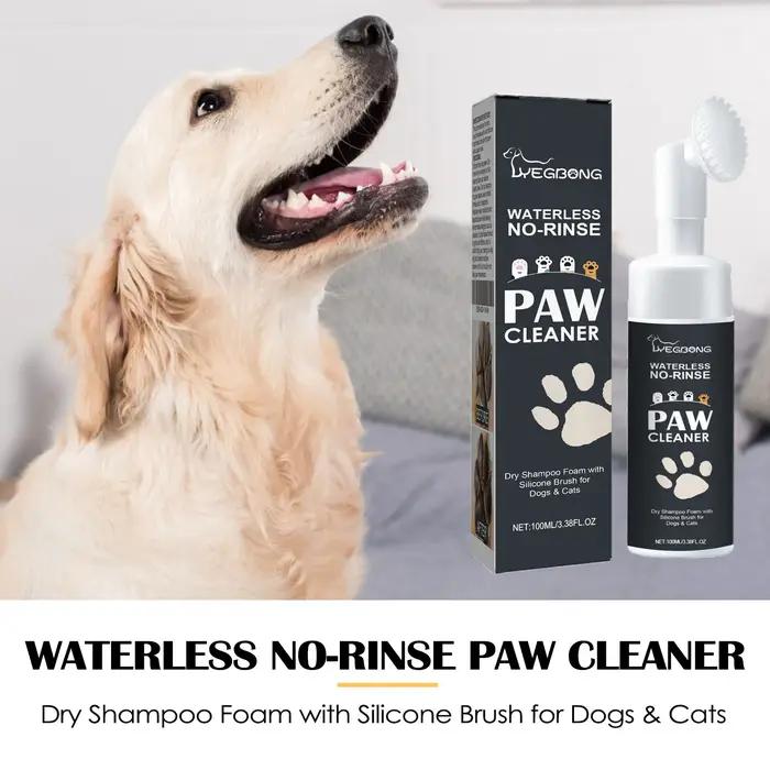 Nettoyant pour pattes d'animaux avec brosse pour chien et chat, pH équilibré, peau sensible, sans ea