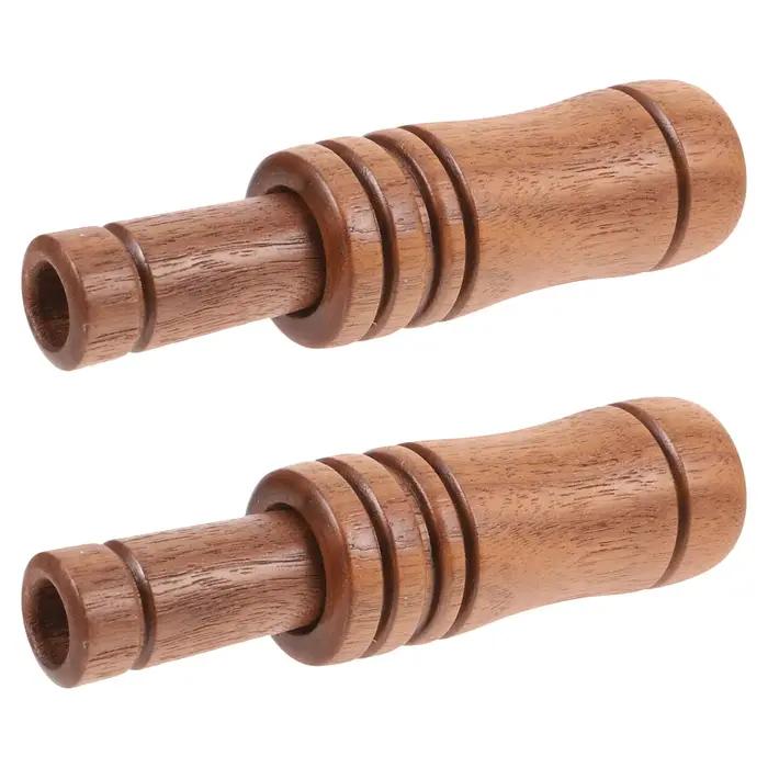 Sifflet bionique chasse 2 pièces bois naturel simulation authentique appel oie canard sauvage