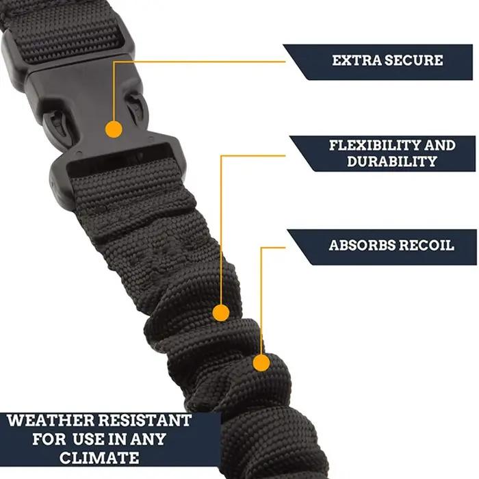 Tactique Pistolet Sling Militaire Tir Réglable 3 Point Bungee Airsoft Fusil Cerclage Ceinture Chasse Randonnée Accessoires