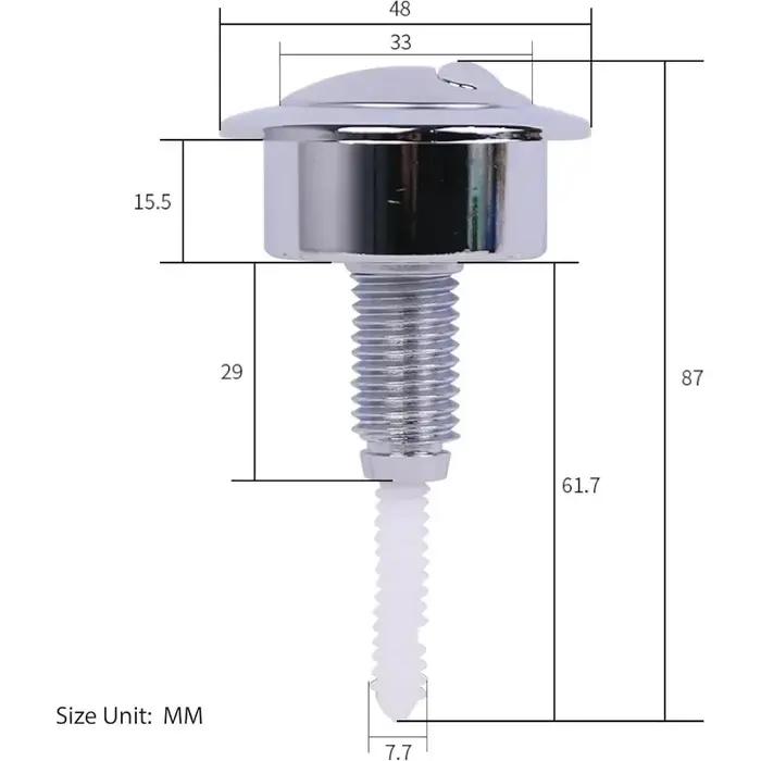 Ensemble de bouton poussoir pour toilettes à double chasse - Remplacement du bouton de chasse double pour réservoir de toilettes