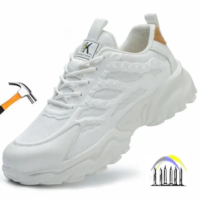Chaussures de sécurité iairay pour femmes - Bout rond, semelle EVA, maille aérée, confort tout au long de la journée, idéales pour le travail et les occasions spéciales