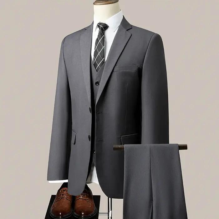 Costume trois pièces en tissu neuf pour homme, élégant pour les affaires, les mariages, les occasion