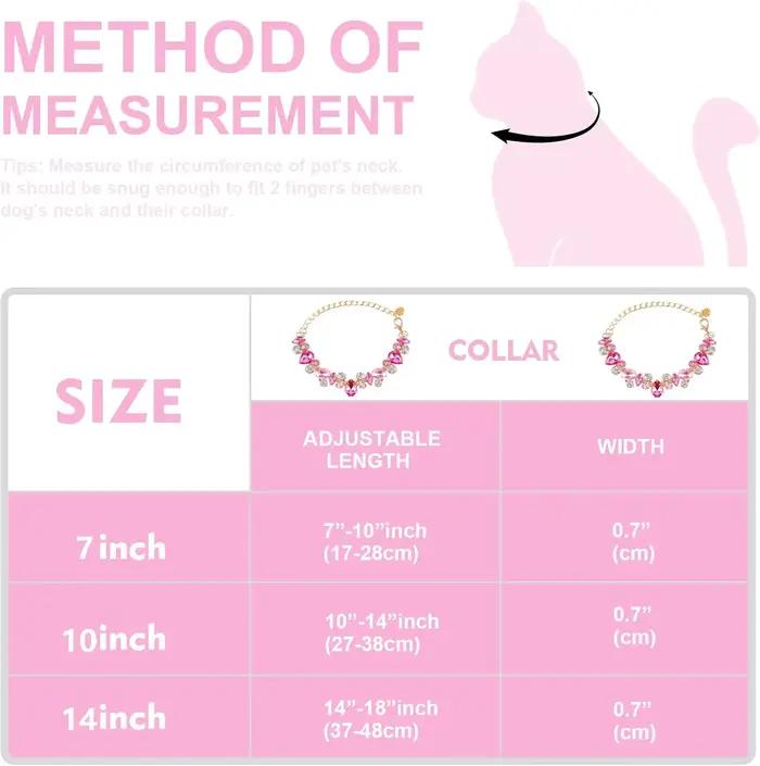 Collier de luxe en pierres précieuses pour chien et chat