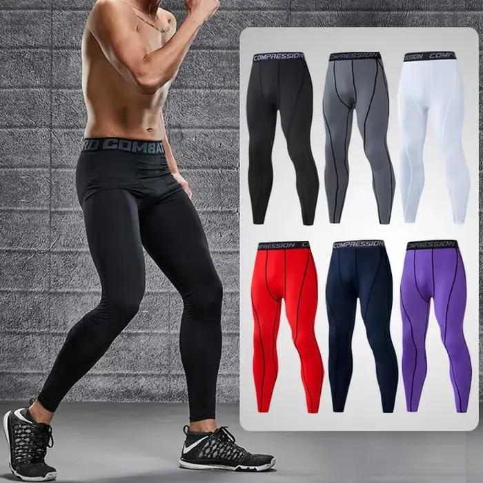 Pantalon de Compression en Lycra pour homme, cyclisme, course, basket-ball, football, élasticité, co