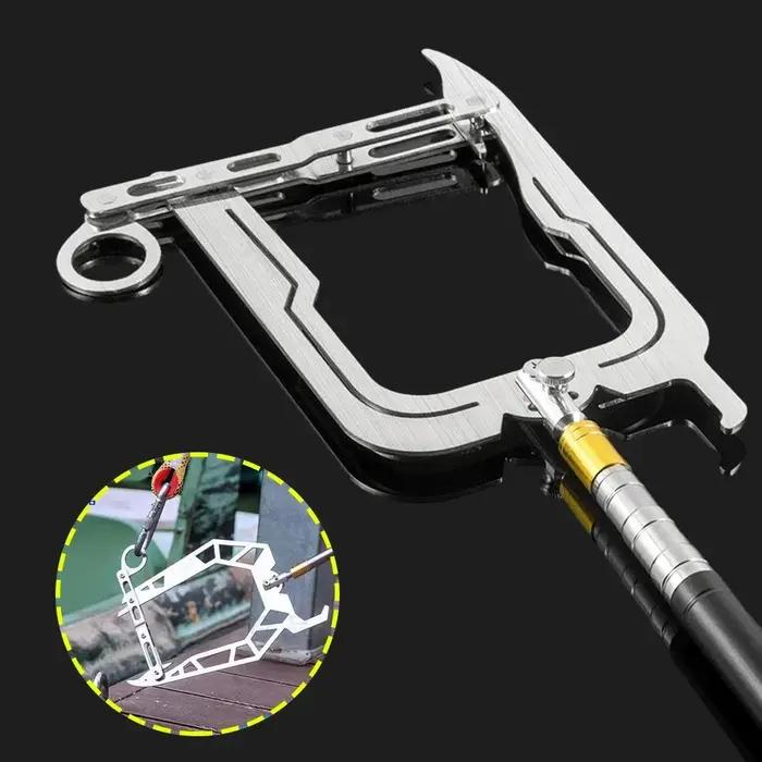 Outil manuel de tirage de corde longue portée pour cordage d'amarrage et crochets de quai, accessoire pour bateaux et kayaks