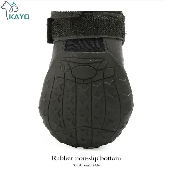 Bottes de pluie coordonnantes imperméables pour chien, chaussures de coulée de neige chaudes, entraînement sportif pour petits et grands animaux de compagnie, protection des pieds, 4 pièces