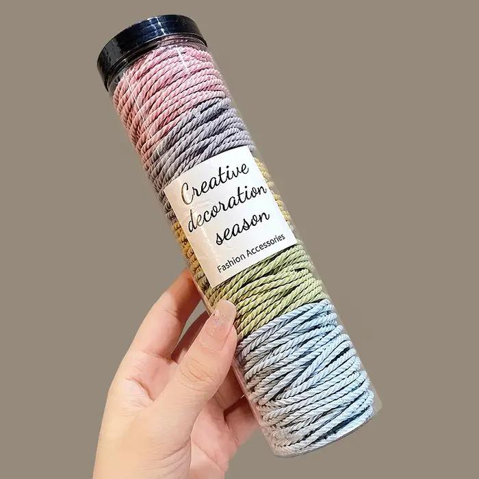 100 pcs/lot bandes de cheveux Scrunchie couleur unie élastique