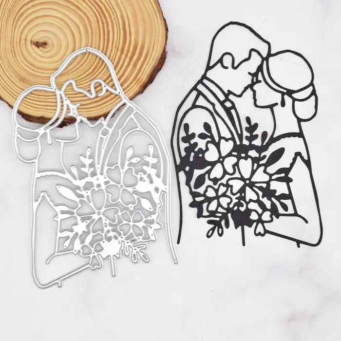 Matrices de Découpe en Métal pour Couple de Mariage