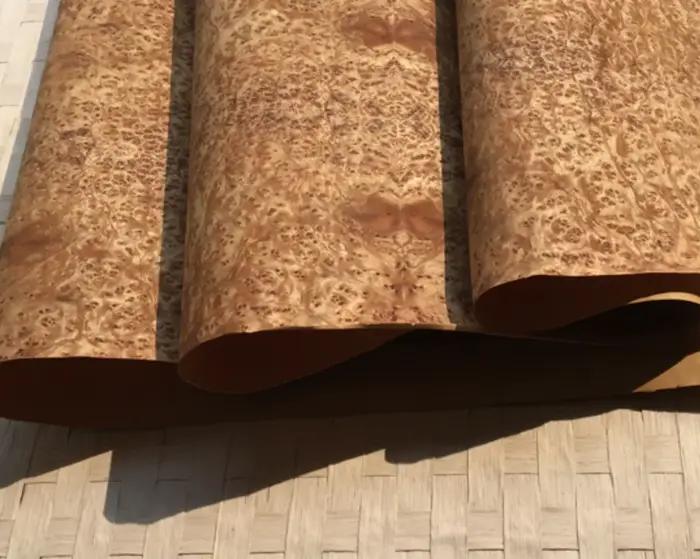 Placage de bois d'arbre naturel, longueur : 2,5 mètres, largeur : 580 mm, épaisseur : 0,25 mm, pour