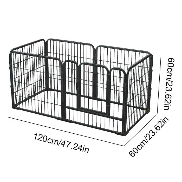 6 panneaux clôture pour chien parc pliable exercice chiot chenil Cage robuste