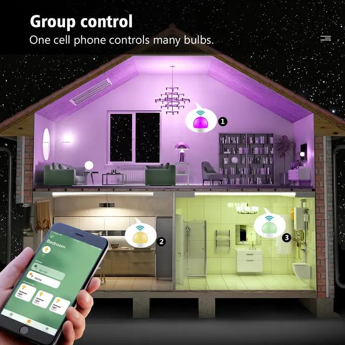 Homekit – ampoule Wifi intelligente multicolore, variable, E27, LED, contrôle Siri, fonctionne avec