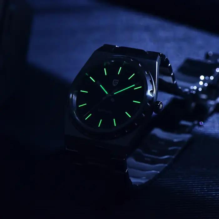 Montre Homme Pagani Design Style Affaires Élégante Quartz Acier Inoxydable Saphir Waterproof 10Bar Occasions Spéciales