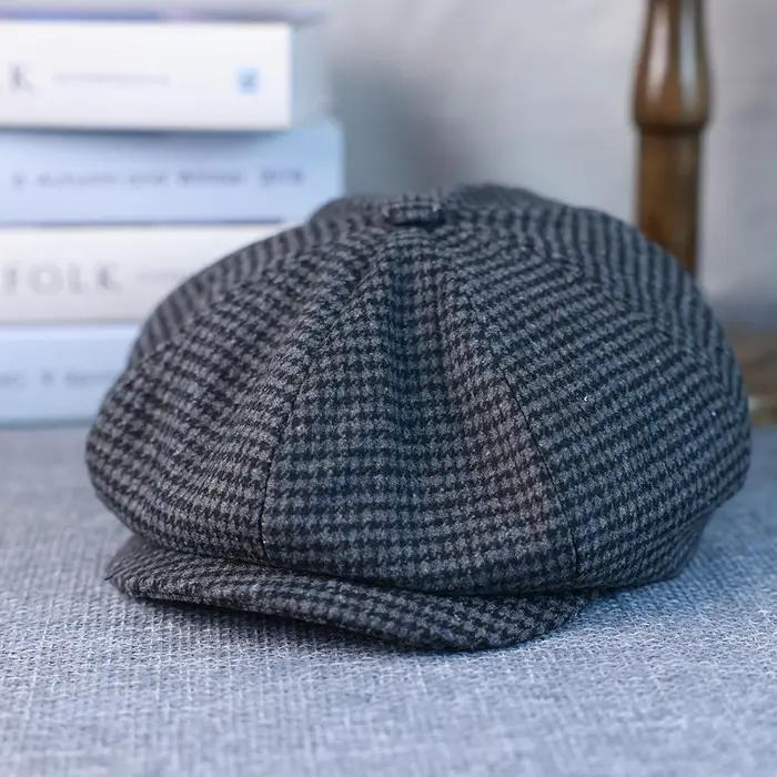 Casquette pied-de-poule Gatsby pour hommes et femmes