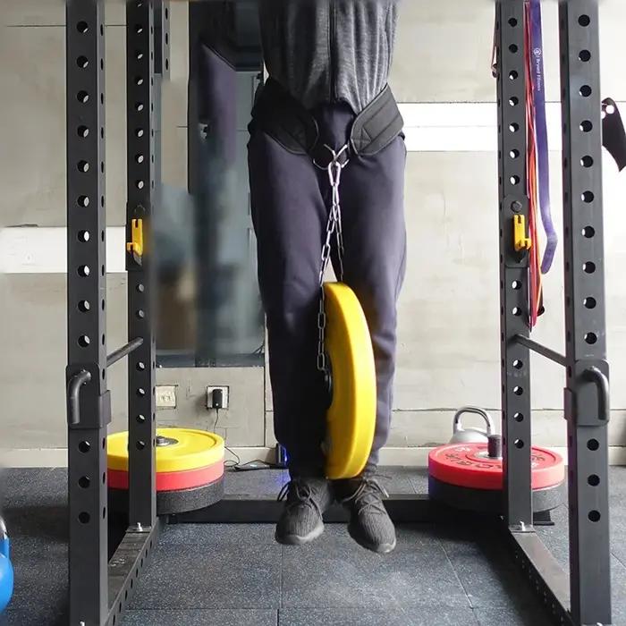 Ceinture de musculation épaisse avec chaîne, ceinture de trempage pour tirer le menton vers le haut,
