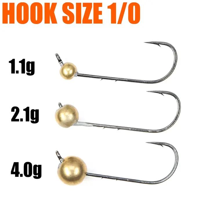 B & U 10 pièces Mini Micro Jig tête crochet Rockfish tête exposée crochet barbelé truite doux ver le