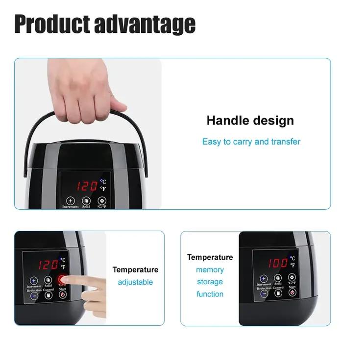 Chauffe-épilation professionnel, appareil de chauffage numérique, 500ml, pour épilation professionne
