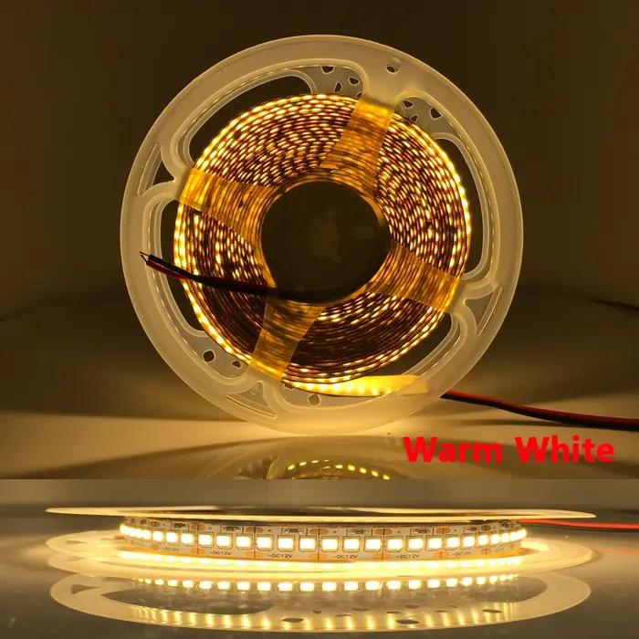 Bande lumineuse LED SMD 2835, DC 12 V, 0.5-5m, 60/120/240 LED/m, non étanche, décoration de cuisine