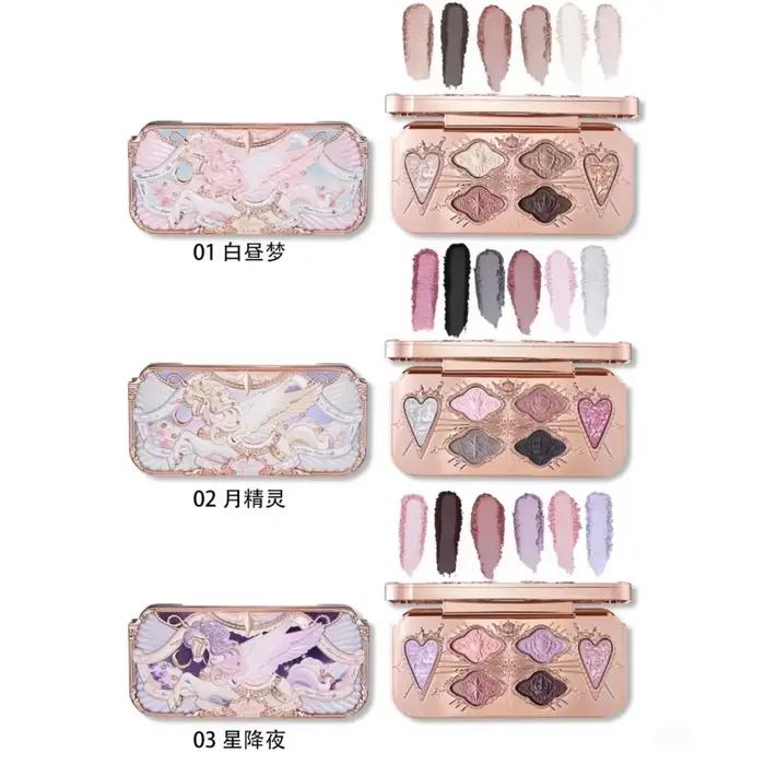 Palette Flower Knows pour femmes, blush, fard à paupières, surligneur et poudre minérale, sept couleurs, résistante à l'eau, durable pour des années, pour toutes les occasions