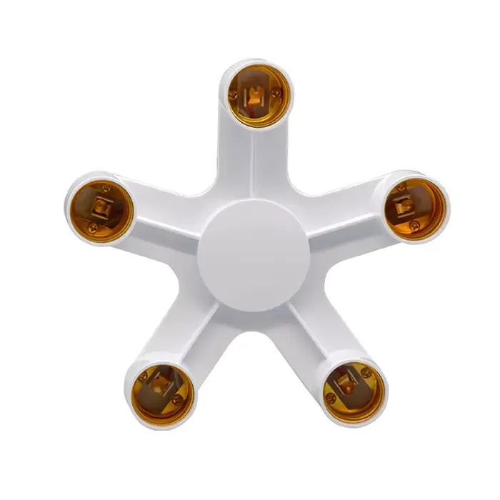 Répartiteur de douille de Base E27 E27 à E27 EU, support de lampe d'ampoule LED 2 en 1/3 en 1/4 en 1