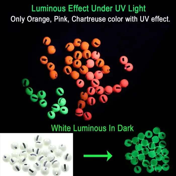 Vampfly 20 pièces perles de tungstène à fente perles de gabarit pour gabarit nymphe humide Euro nymp