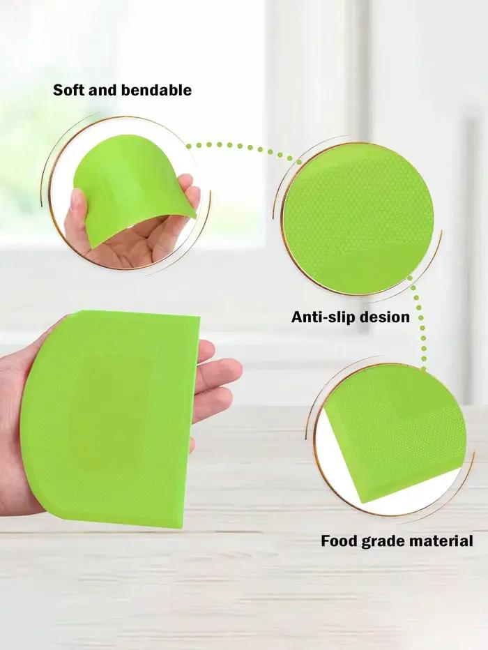 Leeseph 2 pièces bol grattoir à pâte coupe-pâte en plastique sûr aux aliments banc Flexible grattoir