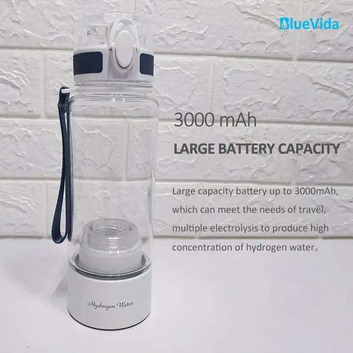 Max 3000ppb Bluevida générateur de bouteille d'eau d'hydrogène Anti-âge 3000mAh grande capacité long