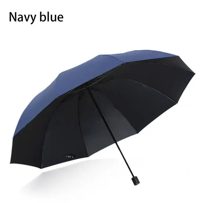 Parapluie pliant extra large de 130 cm adapté aux jours ensoleillés et au pluvieux et est une protection complète coupe-vent et imperméable.